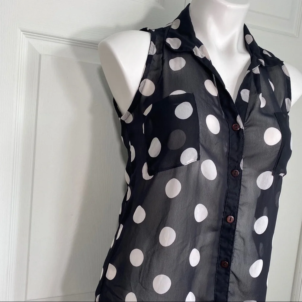 Fun & Flirt Sheer Button Down Top - Picture 4 of 7